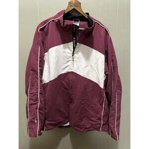 Allenson Athletics Softball Jacket Meshed Lined Adult Sz Med Maroon White